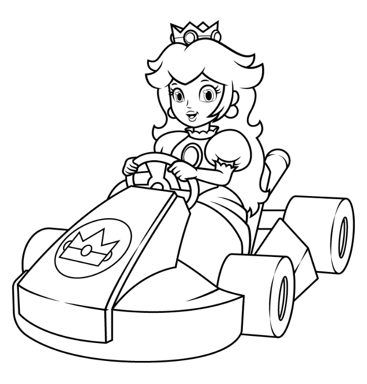 Princess Peach New Coloring Pages - Colouring Book World