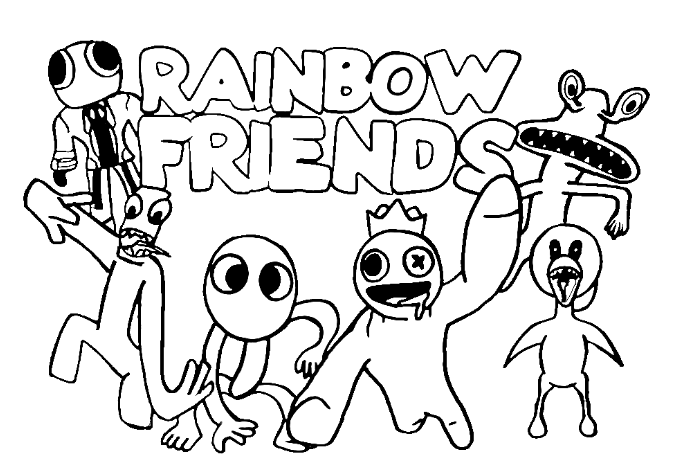 This is rainbow friends Coloring Pages  For Kids,rainbow friends Coloring Pages and coloring sheets for kids.