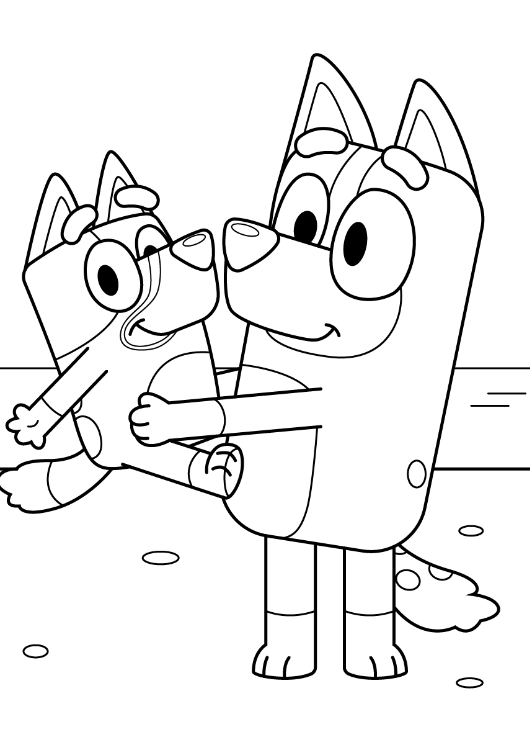 This is Bluey Coloring Pages ,printable pictures to color and  Bluey coloring sheets for kids and everyone.