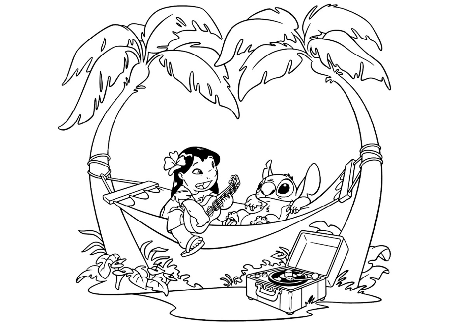 Lilo and Stitch coloring pages,printable coloring pages and lilo and stich free coloring pages for kids and all.