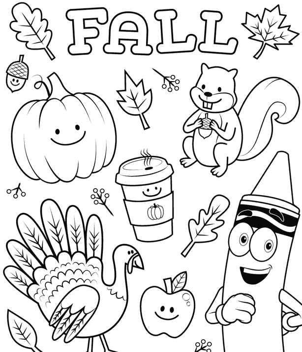 Fall coloring pages