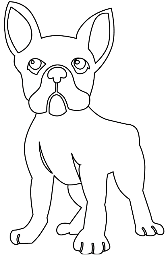 French Bulldog coloring page