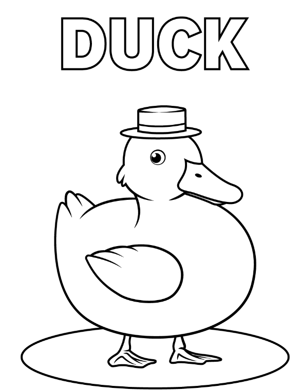 This is a  duck coloring pages color picture of a duck,duckling coloring and Printable Duck Drawings for kids and adults
