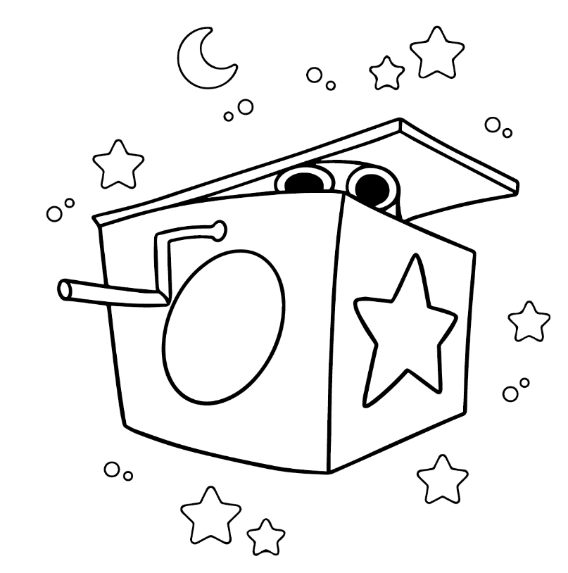 Boxy Boo Coloring Pages 