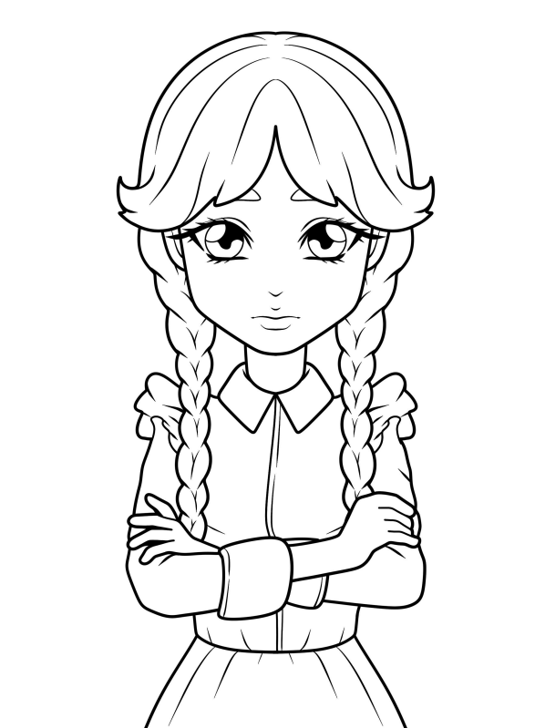 This Wednesday coloring pages , printable pages  and wednesday addams coloring page for kids and all 