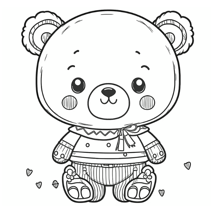 a cute kawaii bear