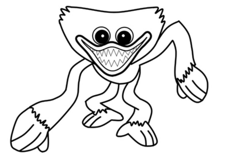 This is  Huggy Wuggy coloring pages, easy Printable Huggy Wuggy Drawings favorite Huggy Wuggy Art for kids and all