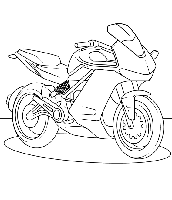 This is Motorcycle coloring and printable pages