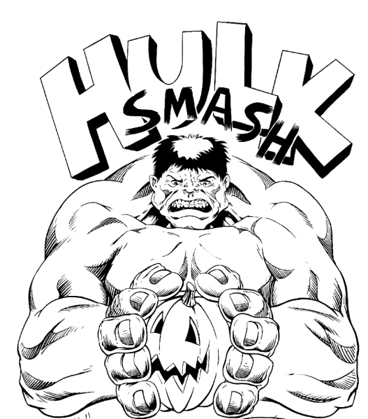 This is Hulk coloring and printable pages