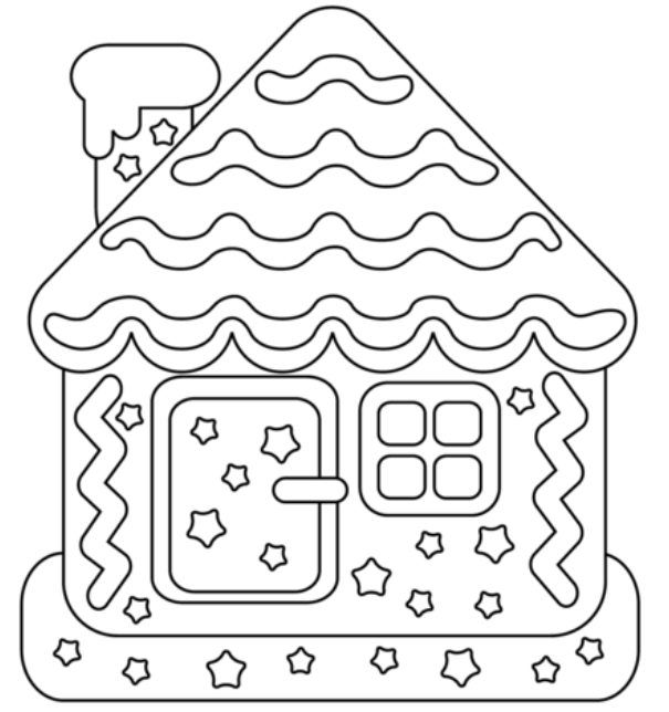 This is coloring gingerbread house