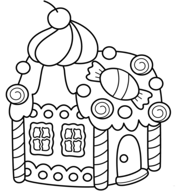 This is coloring gingerbread house