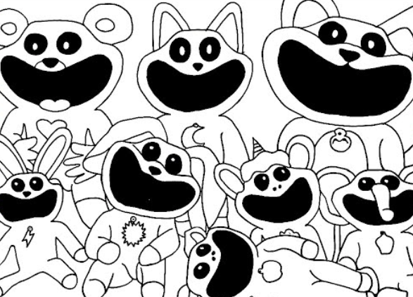 This is Smiling Critters Coloring pages