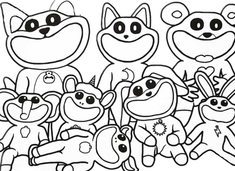 Smiling Critters Coloring pages - Colouring Book World