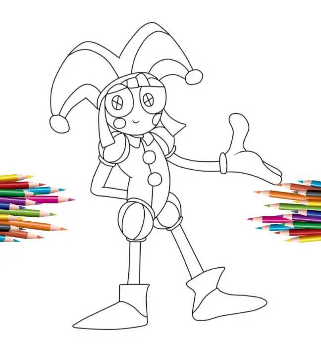 This is Pomni the amazing digital circus coloring pages,printable coloring pages and coloring sheets to print for kids.