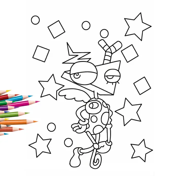 This is Pomni the amazing digital circus coloring pages,printable coloring pages and coloring sheets to print for kids.