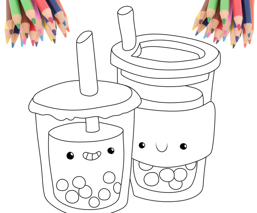 This is Boba tea coloring page,boba tea colouring pages printable and free coloring pages for kids and all.