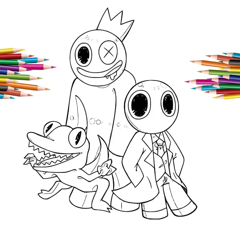 This is rainbow friends coloring pages,rainbow friends coloring sheet and free printable coloring pages for kids.