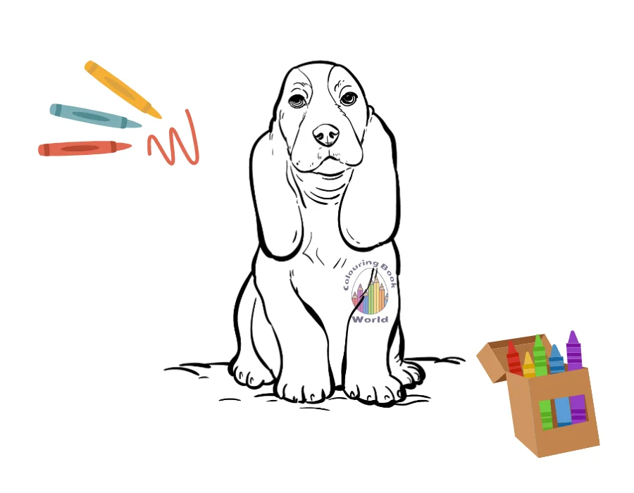 Das ist Hund ausmalbild, Hund malvorlagen, Hund ausmalbild Kostenlos einfach und Hund  Zeichnung für Kinder.